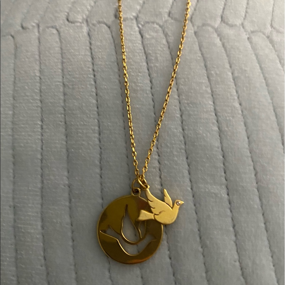 KATE SPADE paper crane necklace
